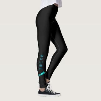 LEGGING ILUSTRAÇÃO DO MERGULHADOR DE MERGULHADOR DE
