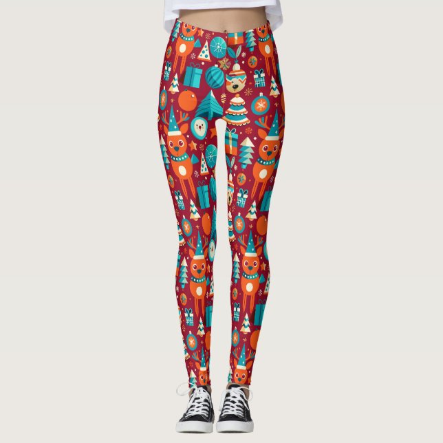 Legging Ilustração festiva (Frente)