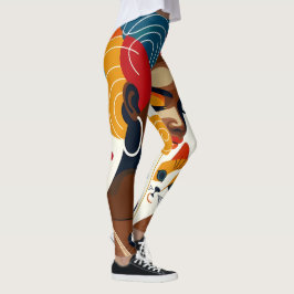 Legging Ilustração Gráfica de Senhora Cat