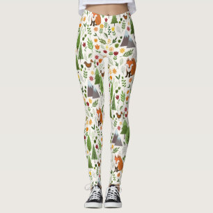 Legging Ilustrações escandinavas do estilo no teste padr