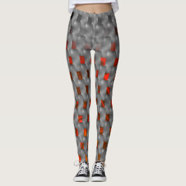 Legging Imagem avermelhada em placas de cinza, formas reta