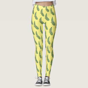 Legging Imagem de animação feliz da abobrinha