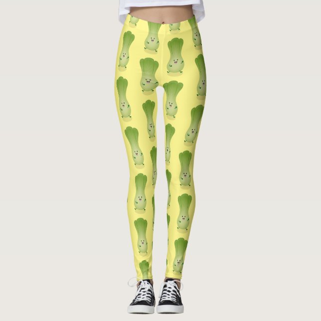 Legging Imagem de desenho animado bonito de "baby bok choy (Frente)