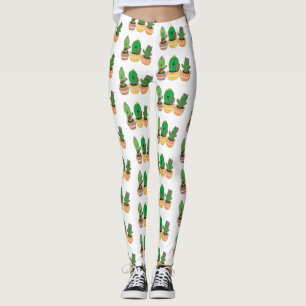 Legging Imagem de desenho animado de canto cacto cacto
