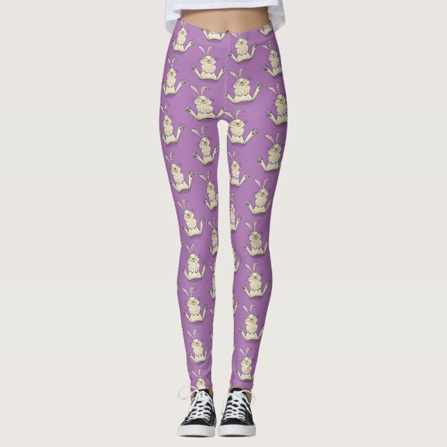 Legging Imagem de desenho animado de coelho bonito (Frente)