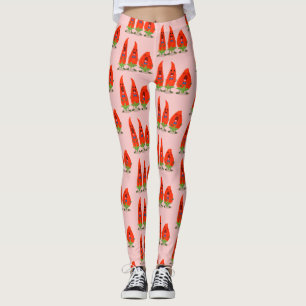 Legging Imagem de desenho animado de pimentões cantando p