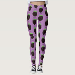 Legging Imagem de desenho animado roxo de amora doce e fel