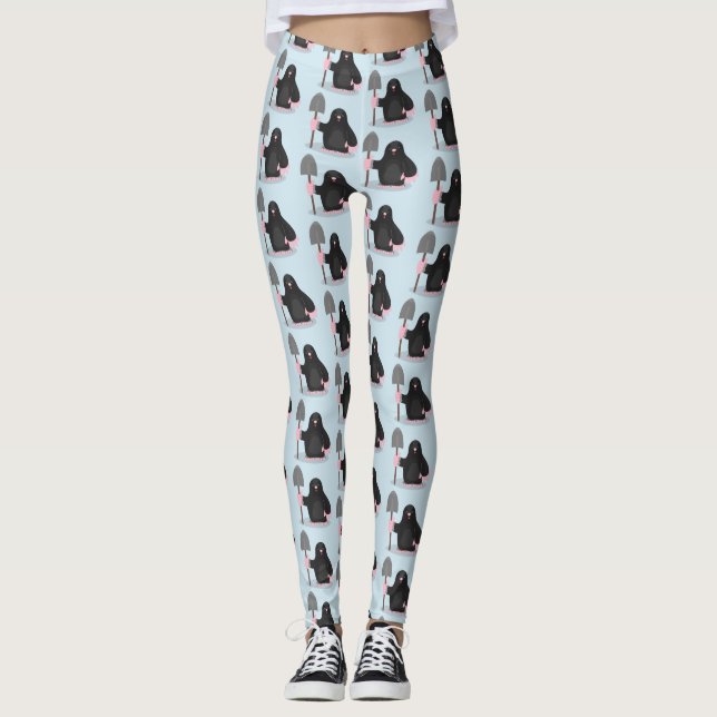 Legging Imagem de desenhos animados alegres e bonitos (Frente)