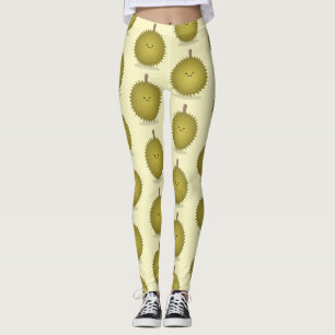 Legging Imagem de desenhos animados bonitos e felizes em D