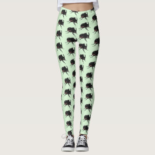 Legging Imagem de desenhos animados do escaravelho do rino