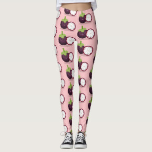 Legging Imagem de desenhos animados roxos e bonitos