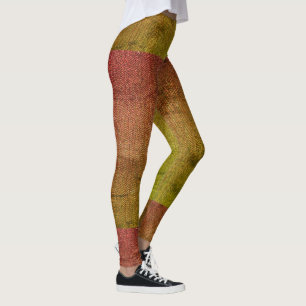 Legging Imagem de textura verde e rosa de 1970, ZEA