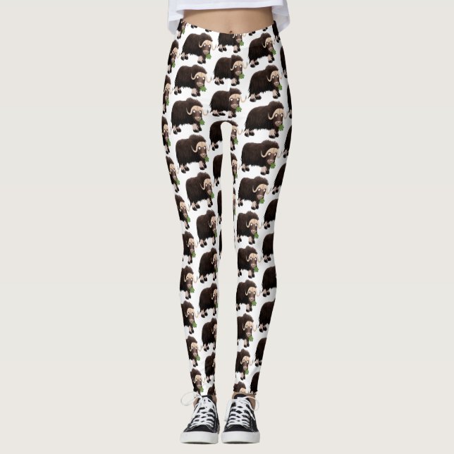 Legging Imagem engraçada de desenho animado (Frente)