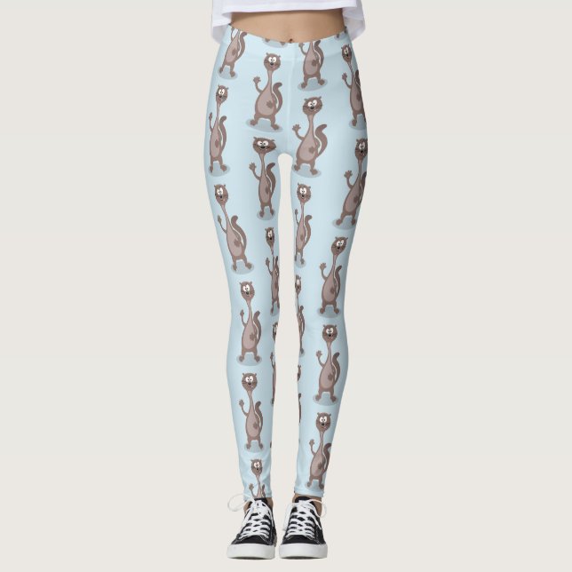 Legging Imagem engraçada de desenho animado (Frente)