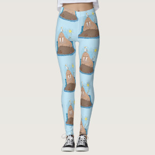 Legging Imagem engraçada de desenhos animados de Walrus
