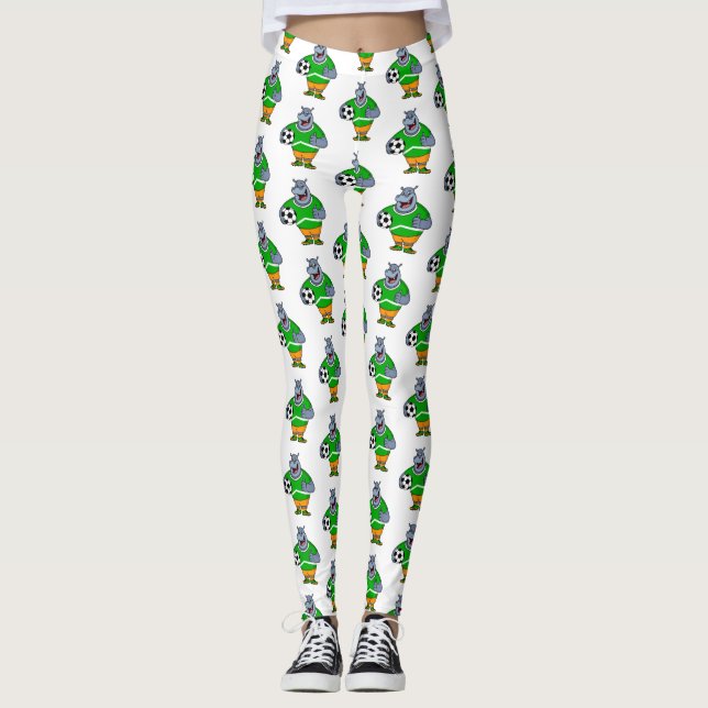 Legging Imagem engraçada do desenho animado do jogador de  (Frente)