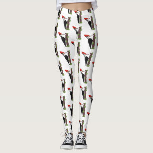 Legging Imagem engraçada do desenho do pica-pau pileado