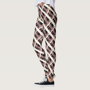 Legging Imagem "Vinho" de triângulos repetidos e entrelaça