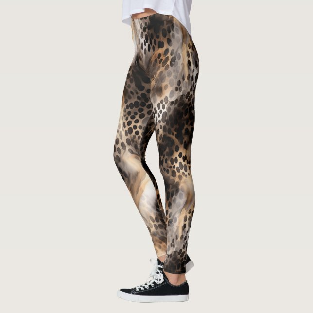 Legging Impressão abstrato Leopardo Animal (Esquerda)