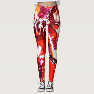 Legging impressão acrílico original da pintura das cueca