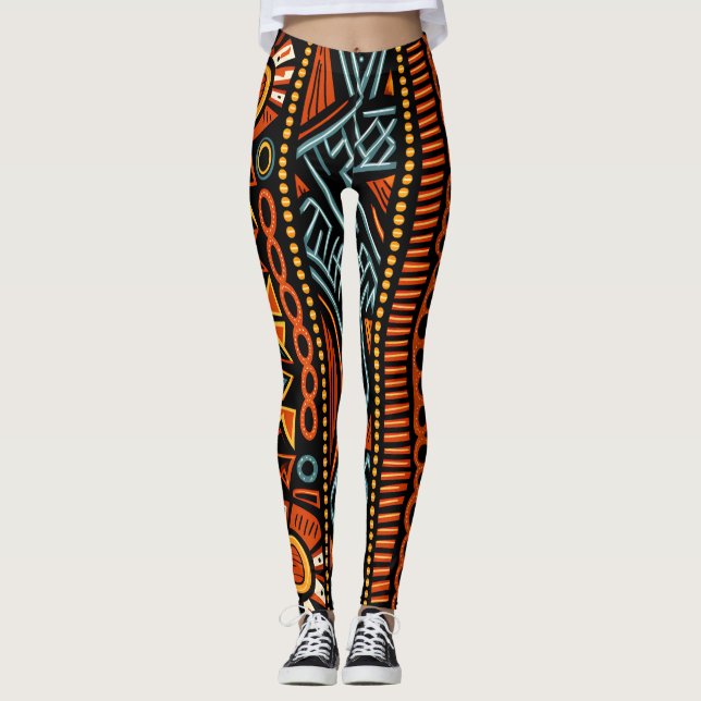 Legging Impressão africano (Frente)