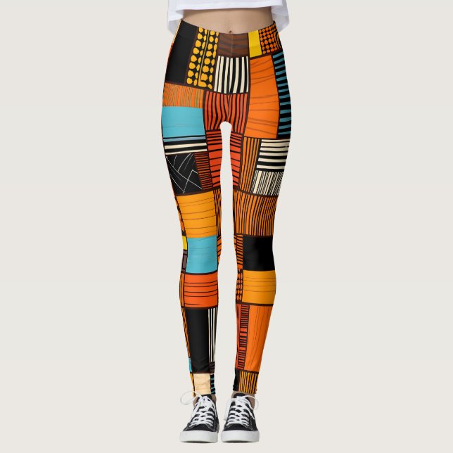 Legging Impressão africano-cuz (Frente)