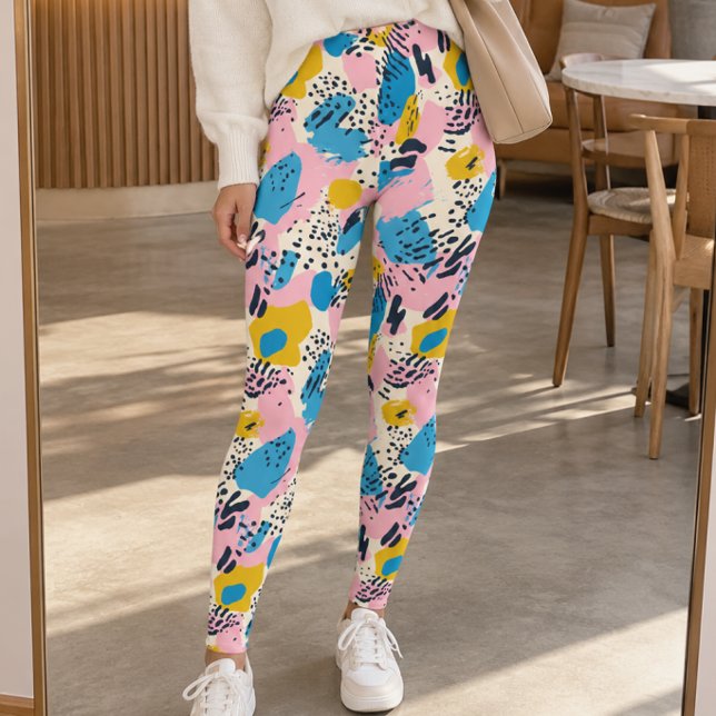 Legging Impressão Animal Abstrata Retro (Criador carregado)
