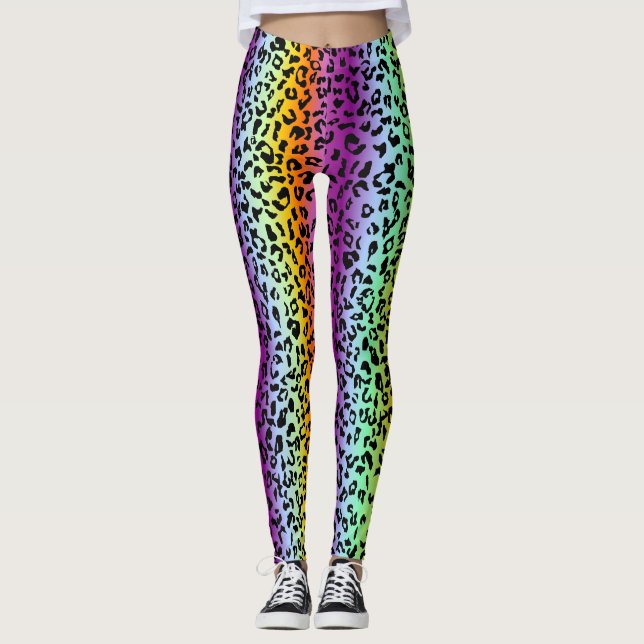 Legging Impressão animal arco-íris (Frente)