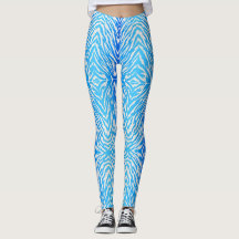 Impressão Animal com tiras de Tigre Azul Elétrico