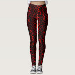 Legging Impressão Animal do Leopardo Vermelho Escuro<br><div class="desc">Leggings de Impressão de padrões de animais de leopardo vermelho escuro. ⭐ 99% dos meus designs na minha loja são feitos em camadas. Isso facilita o redimensionamento e a movimentação de gráficos e textos para que cada produto seja ajustado perfeitamente. ⭐ (Certifique-se de redimensionar ou mover gráficos, se necessário, antes...</div>