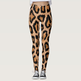 Legging Impressão Animal Preto-Leopardo Amarelo