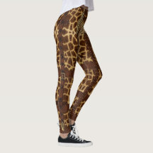 Impressão Animal Vintage Leather Tribal Giraffe