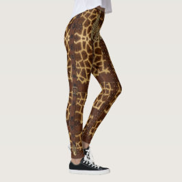 Legging Impressão Animal Vintage Leather Tribal Giraffe