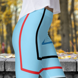 Legging Impressão Azul-Abstrato