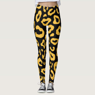 Legging Impressão bonito do leopardo