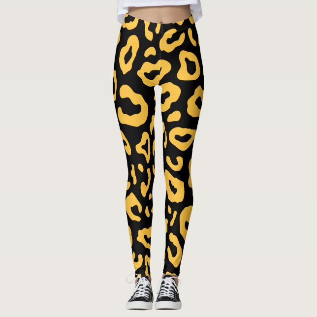 Legging Impressão bonito do leopardo (Frente)