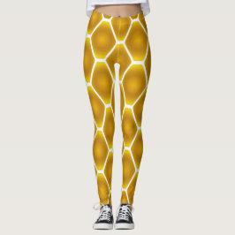 Legging Impressão Cobra de Diamante Amarelo