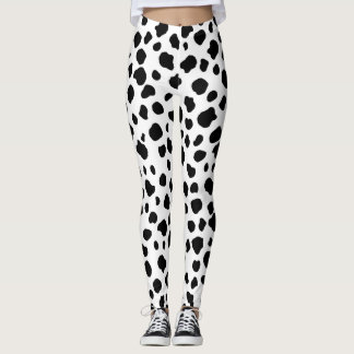 Legging Impressão Dalmatian da vaca