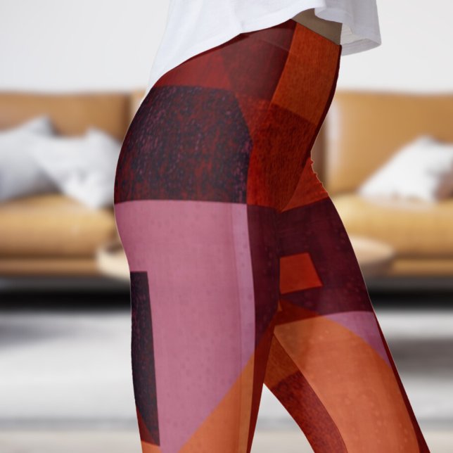 Legging Impressão de Abstrato das Pernas Vermelhas Colorid (Red Legs)