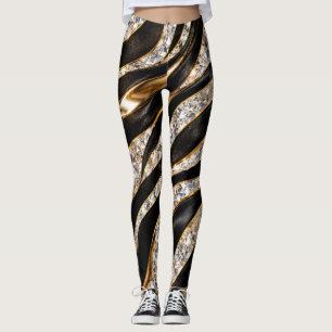 Legging Impressão de Animal Cristal Zebra Luxo