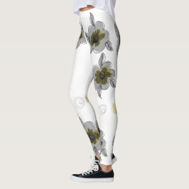 Legging Impressão de cinza de