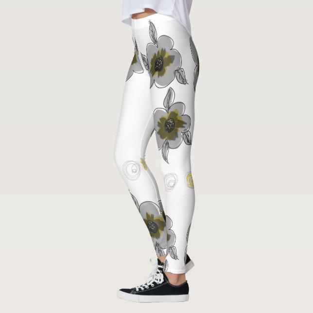 Legging Impressão de cinza de (Esquerda)