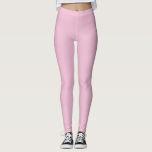 Legging Impressão de cor sólida da Rosa claro Nosegay, p