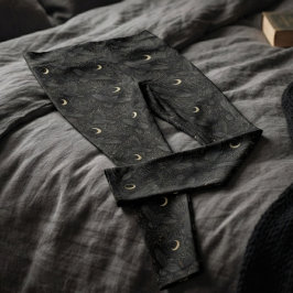 Legging Impressão de Corvo Barroco de Obsidiana Gótica Mal
