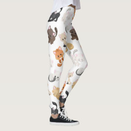 Legging Impressão de Gatos Adoráveis
