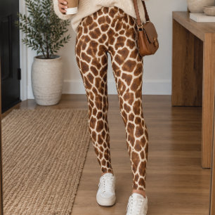Legging Impressão de Girafa Selvagem