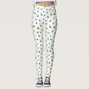 Legging Impressão de Inseto de abelhas Intermitentes Ocup