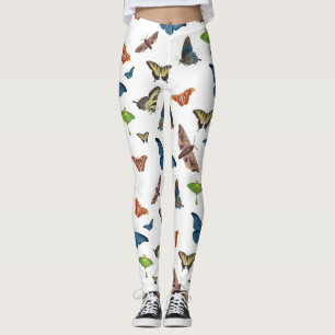 Legging impressão de mariposa assustadora de halloween