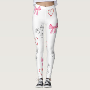 LEGGING IMPRESSÃO DE PAPAS, CORAÇÃO E ARCOS