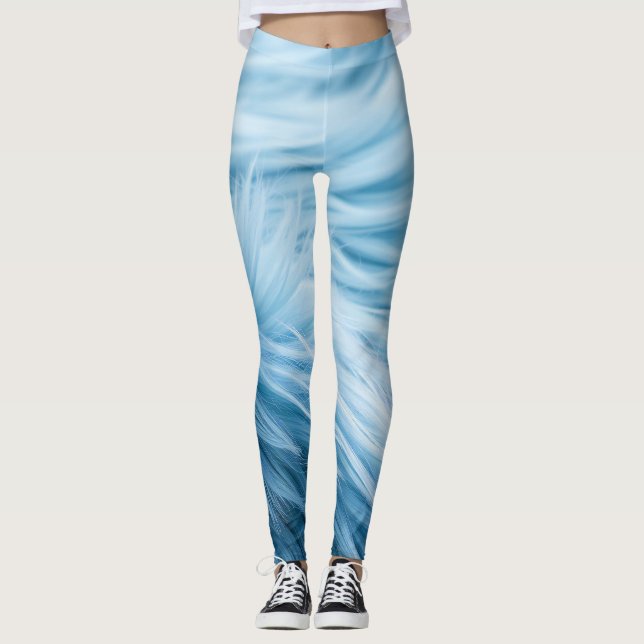 Legging Impressão de Pele Azul (Frente)